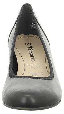 Produktbild von Tamaris Damen Pumps Leder Keilabsatz TOUCHit Fußbett 1-22320-42, Größe:39 EU, Farbe:Schwarz