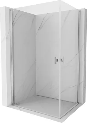 Produktbild von Mexen Mist-B Duo Duschkabine schwenkbar 95 x 75 cm, transparent, Chrom - 8A2-095-075-01-00