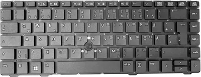 Produktbild von DEUTSCHE - Tastatur mit TrackPoint Ohne Rahmen kompatibel für HP P/N: 649511-041
