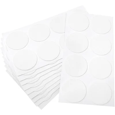 Produktbild von Adsamm® | 80 x Filzgleiter | Ø 50 mm | Weiß | rund | 1.5 mm dünne selbstklebende Filz-Möbelgleiter in