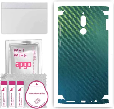 Produktbild von apgo Rückseite + Seiten Schutzfolie, Skin, kompatibel mit Huawei Mate 10 Lite, Hinten Displayschutzfolie aus Vinylfolie, kratzfest, einfache Montage - Kohlenstoff-Chamäleon CAKA1
