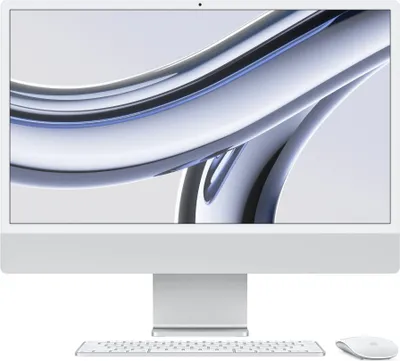 Produktbild von Apple iMac 24' Retina 4,5K Display, M3 Chip mit 8-Core CPU & 10-Core GPU - 512GB SSD DE in Silber