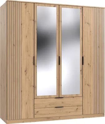 Produktbild von Kleiderschrank 180cm, Eiche, LAZISE-43