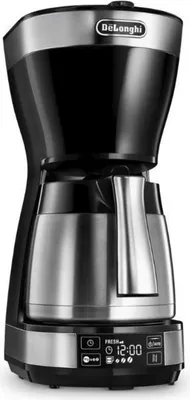 Produktbild von De’Longhi Autentica ICM 16731, Filterkaffeemaschine, 1,25 l, 1200 W, Schwarz, Edelstahl