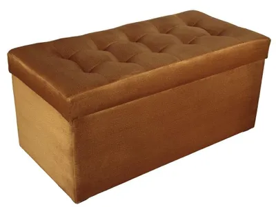 Obrázok produktu pre MG Design, zlatý taburet s úložným priestorom, 45x90 cm - objem úložného priestoru 100 litrov, nosnosť do 300 kg, tvarovo stabilný, dodávaný zmontovaný, vhodný do obývačky a predsiene