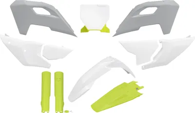 Produktbild von Verkleidungskit UFO PLAST 11-teilig Verkleidungssatz Kunststoff mit Gabelschutz für Husqvarna FC FX 125 - 450 ccm Bj. 2023 - 2024, Farbe:weiß / grau / gelb