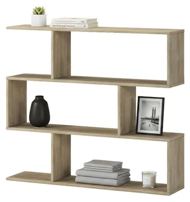 Immagine prodotto di Terzolas - Libreria, 110x25x96h cm Marrone Rovere, 3 Ripiani