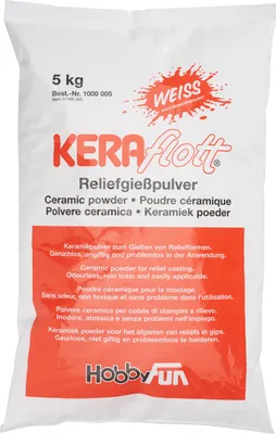 Produktbild von HobbyFun Keraflott odlievacia hmota biela na báze sadry 5000g