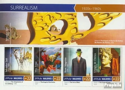Produktbild von Briefmarken Malediven 2015 Mi 5991-5994 Kleinbogen (kompl. Ausg.) postfrisch Surrealismus