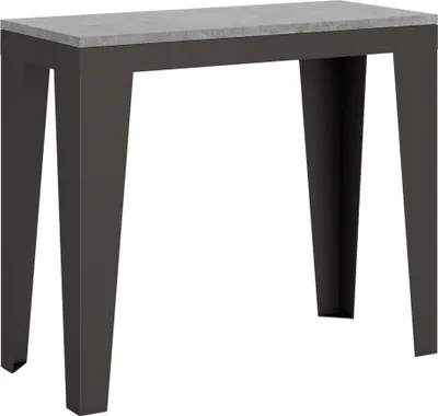 Zdjęcie produktu dla ITAMOBY - Konsola rozkładana 90x40/300 cm Flame Evolution Cementu rama w kolorze Antracytu