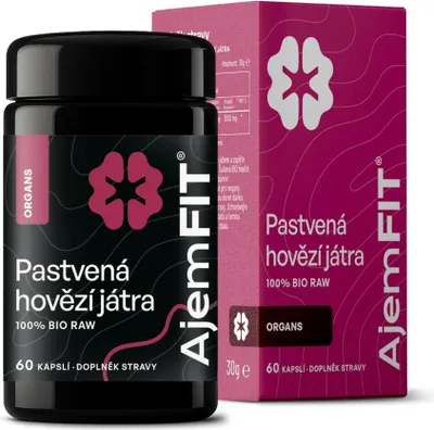 Produktbild von AjemFIT Rohe Rinderleber – 60/180 Kapseln, Leber – Ajemfit: 60 Kapseln – 30 g