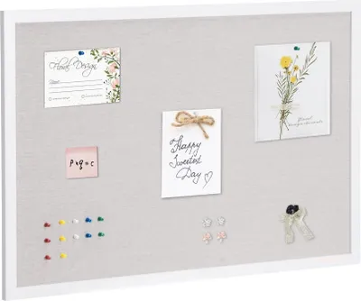 Immagine prodotto di Bacheca 90x60 cm - bacheca per appunti in sughero con cornice in MDF - bacheca da parete per appunti e promemoria