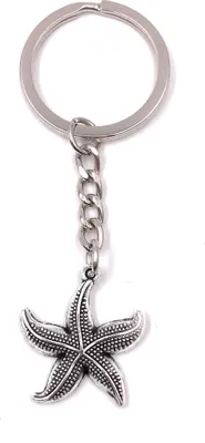 Produktbild von Onwomania Schlüsselanhänger Seestern Seastar Metall Anhänger Charm