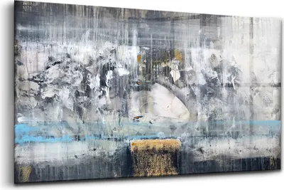 Obrázok produktu pre Obraz z tvrdeného skla - Maľovanie Stien - Temperované Sklo - 140x70 cm - Súčasná abstraktná maľba