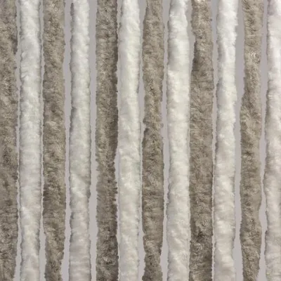 Image de Denl Moustiquaire Rideau de porte en chenille Haute qualité Rayures blanches/grises 100 x 220 cm