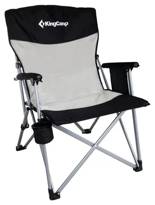 Obrázek produktu pro King Camp Kempingové skládací křeslo COMFORT Hard s opěrkami černé