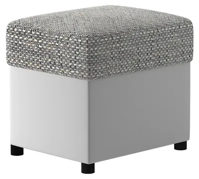 Immagine prodotto di Sgabello con vano contenitore EVREN 2 - grigio chiaro / bianco