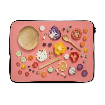 Produktbild von MuchoWow® Laptop Hülle 14 ZollLebensmittel - Küche - Gemüse Laptoptasche - Laptoptasche - Stoßsicher - Schutzhaube