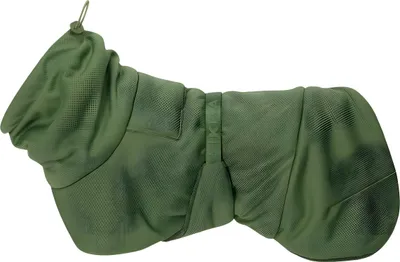 Produktbild von PAIKKA Bademantel "Drying Coat 2Got" olive, Rückenlänge: 50 cm