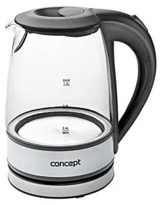 Produktbild von CONCEPT Hausgeräte rk4900 Glas Wasserkocher, 1,2 L, 1630 W, edelstahl / glas