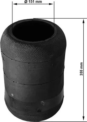 Obrázek produktu pro Luftfeder Iveco | 3933280101, 4746728, 4746740, 4758192, 89756, CT737N, 5.10229