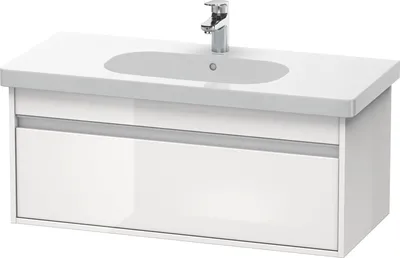 Produktbild von Waschtischunterbau KETHO 455x1000x410mm weiß hochglanz weiß hochglanz