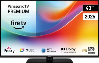 Panasonic TV-43W85BEZ, 109,2 cm (43"), 3840 x 2160 Pixel, QLED, Smart-TV, WLAN, Schwarz