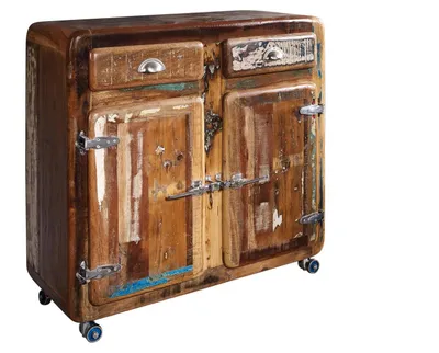Immagine prodotto di MASSIVMOEBEL24 | FREEZY #37 Comó in legno riciclato - laccato / multicolore 90x40x90