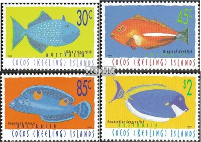 Produktbild von Briefmarken Kokos-Inseln 1996 Mi 350-353 (kompl.Ausg.) postfrisch Fische