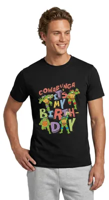 Produktbild von Spreadshirt Teenage Mutant Ninja Turtles It's My Birthday Männer T-Shirt, S, Schwarz