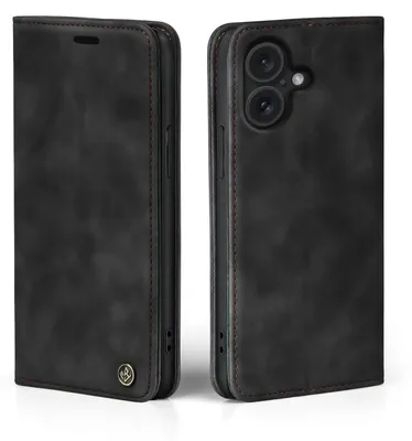 Produktbild von Handy Hülle für Apple iPhone 18 Klapphülle Bookcase Flip Cover Handy Tasche Etui Farbe: Schwarz