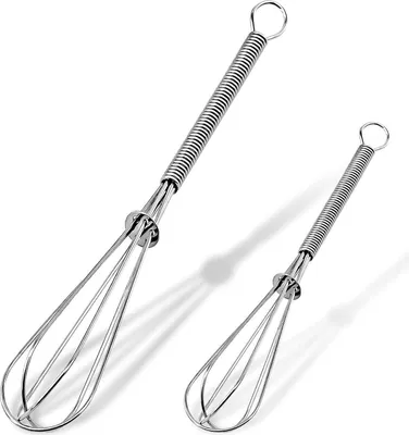 Zdjęcie produktu dla Zestaw mini trzepaczek Anaeat Przenośna trzepaczka ze stali nierdzewnej 12 cm + 18 cm, solidna, mała