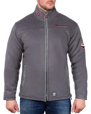 Produktbild von Geographical Norway Herren Fleecejacke baubolt Dark-grey - Black 3XL