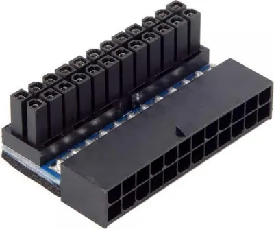 Produktbild von ATX Adapter 24Pin Buchse zu Stecker Winkel Kabel für Mainboard