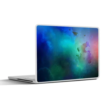 Produktbild von MuchoWow® Laptop Aufkleber Sticker Cover Aquarell - Blau - Grün - Rot 30x22 cm - Laptop-Sticker