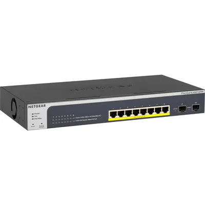 Obrázek produktu pro NETGEAR GS510TPP, Řízený, L2/L3/L4, Gigabit Ethernet (10/100/1000), Plně duplexní režim, Podpora napájení po Ethernetu (PoE), Instalace do racku