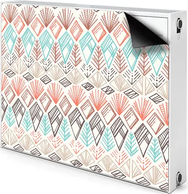 Produktbild von Magnet Heizkörperverkleidung Heizkörper-Abdeckung Heizung Heizkörper 80x60 cm  - Ethnisches Muster