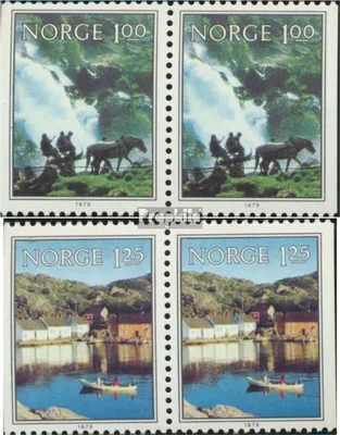 Produktbild von Briefmarken Norwegen 1979 Mi 795Dl/Dr-796Dl/Dr Paare (kompl.Ausg.) postfrisch Landschaften