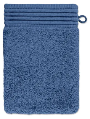 Zdjęcie produktu dla Möve Loft, rękawiczka do mycia, 15 x 20 cm, wykonana w 100% z bawełny (Airspin), kolor: niebieski