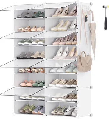 Produktbild von Songmics Schuhregal mit 8 Fächern wolkenweiss