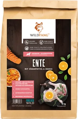 Produktbild von Wildfang Adult Premium Trockenfutter für Hunde mit Ente 6 kg, getreidefrei, glutenfrei, hypoallergen