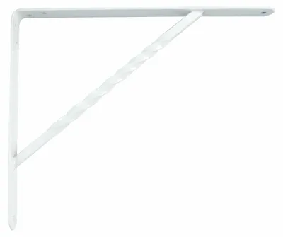 Produktbild von AMIG Fachbodentrager/Stutze/Konsole Spirale - Metall - weis - H250 x B200 mm - Bis zu 225 kg