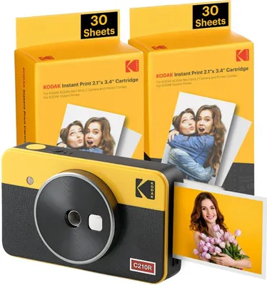 Produktbild von Kodak Mini Shot 2 Retro, 53,3 x 86,3 mm, CMOS, Gelb, Filter, Rahmen, 4Pass Technology, Auto