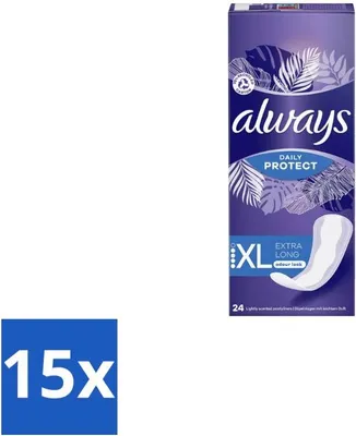 Obrázok produktu pre Always – vložky do nohavičiek – extra dlhé – 24 vložiek – výhodné balenie – 15 kusov