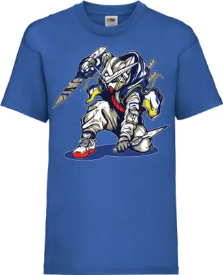 Zdjęcie produktu dla Koszulka Dziecięca Mobile Suit Gundam 03 Ninja Robot Mech, 5-6 Jahr - 116 / Niebieski