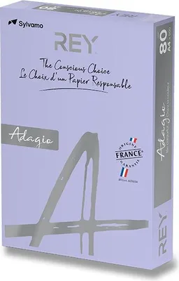 Obrázok produktu pre Farebný papier Rey Adagio pastelový, 500 listov, levanduľa
