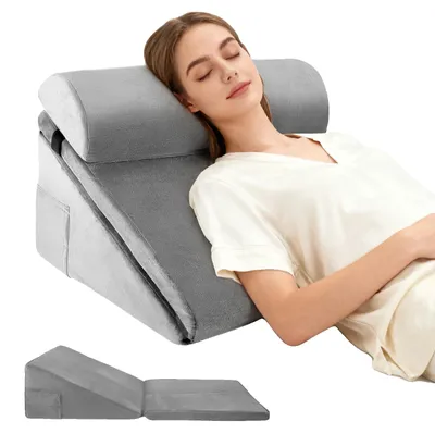 Immagine prodotto di Cuscino a cuneo, supporto in memory foam, sollievo grazie al rialzo del letto, A