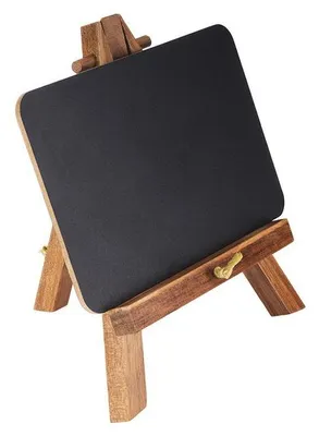 Produktbild von APS 71520 Mini Staffelei, 2-teilig, Tafel (15 x 10 cm) senkrecht und waagerecht verwenbar, Ständer aus Akazienholz