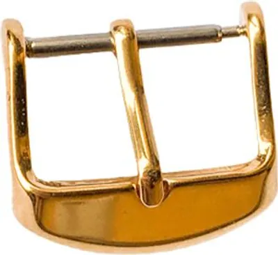 Produktbild von Gelb vergoldeter Verschluss für Lederarmband Chrono Unisex 18mm