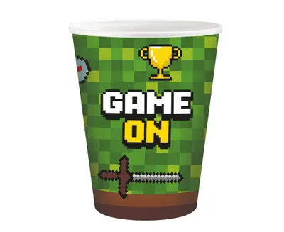 Produktbild von Gamer Game On Spiel Kunststoffbecher 6 Stk 200 ml